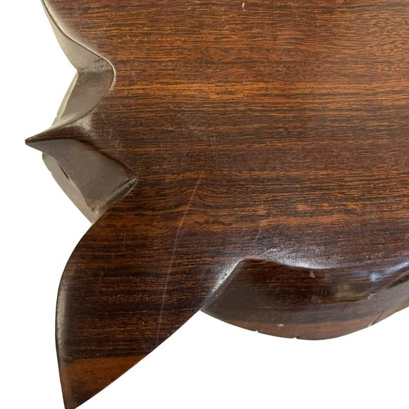 Vintage Wooden Turtle Statue Figurine Dark Brown Hand Carved Crafted 9"H x 5.5 - Picture 5 of 5